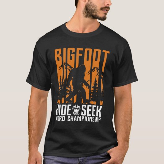 BIGFOOT Funny hide in zoektocht T-shirt (Voorkant)