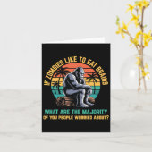 Bigfoot Funny Sasquatch Zombies Horror Lover Kaart (Gele Bloem)