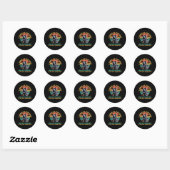Bigfoot Funny Sasquatch Zombies Horror Lover Ronde Sticker (Vel)