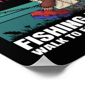 Bigfoot gaat vissen poster (Hoek)