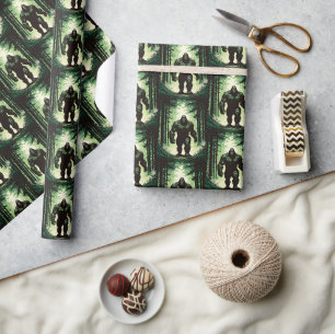 Bigfoot gaat voor een boswandeling 2 cadeaupapier