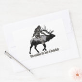 Bigfoot gebrek aan voetafdrukken rechthoekige sticker (Envelop)