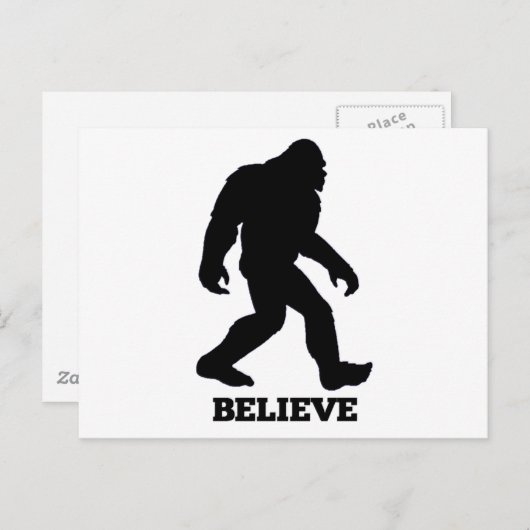 Bigfoot GELEVE Sasquatch Briefkaart (Voorkant / Achterkant)