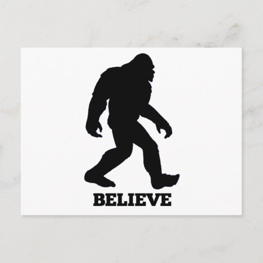 Bigfoot GELEVE Sasquatch Briefkaart (Voorkant)