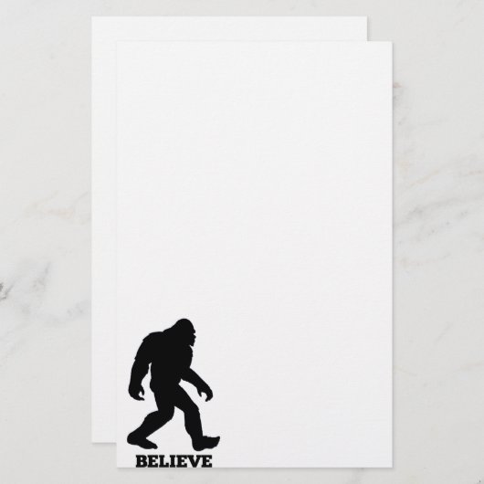 Bigfoot GELEVE Sasquatch Briefpapier (Voorkant / Achterkant)