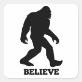 Bigfoot GELEVE Sasquatch Vierkante Sticker (Voorkant)