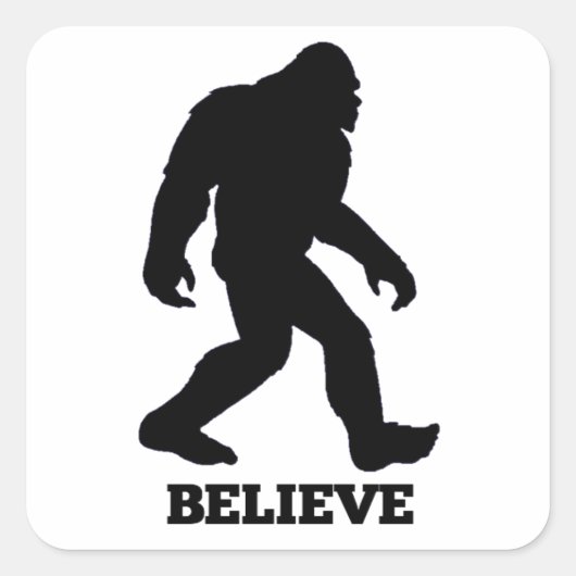Bigfoot GELEVE Sasquatch Vierkante Sticker (Voorkant)