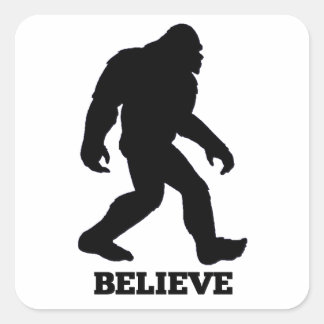 Bigfoot GELEVE Sasquatch Vierkante Sticker