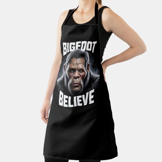 Bigfoot Geloof Cryptid Fan BBQ Pit Schort (Insitu)