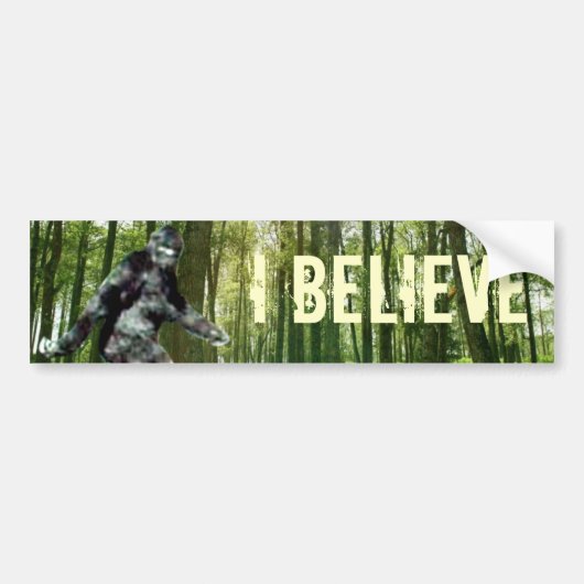 Bigfoot, geloof ik Bumpersticker (Voorkant)