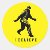 Bigfoot, geloof ik ronde sticker (Voorkant)