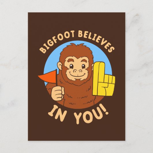 Bigfoot gelooft in jou briefkaart (Voorkant)