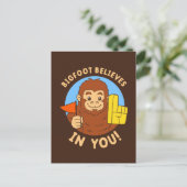 Bigfoot gelooft in jou briefkaart (Staand voorkant)