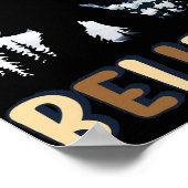 Bigfoot gelooft in kerstfeest grappige sasquatch-k poster (Hoek)