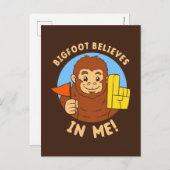 Bigfoot gelooft in mij briefkaart (Voorkant / Achterkant)