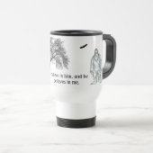 Bigfoot gelooft in mij reisbeker (Voorkant rechts)