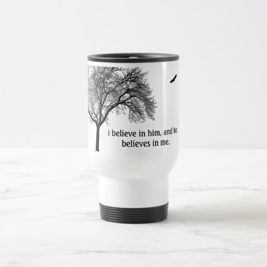 Bigfoot gelooft in mij reisbeker (Center)