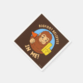 Bigfoot gelooft in mij servet (Hoek)