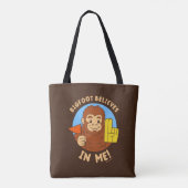 Bigfoot gelooft in mij tote bag (Achterkant)