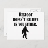 Bigfoot gelooft ook niet in jou briefkaart (Voorkant / Achterkant)