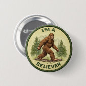 Bigfoot-gelovige Ronde Button 5,7 Cm (Voorkant /achterkant)