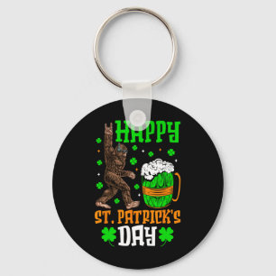 Bigfoot Gelukkig St Patricks Dag T-shirt Grappig G Sleutelhanger