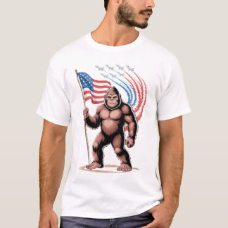 Bigfoot gevechtsvliegtuigen 4 juli Sasquatch Neder T-shirt