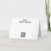 BIGFOOT GEZICHT - KERSTBOOM FEESTDAGEN KAART (Achterkant)