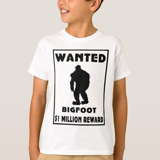 Bigfoot Gezocht Poster T-shirt (Voorkant)