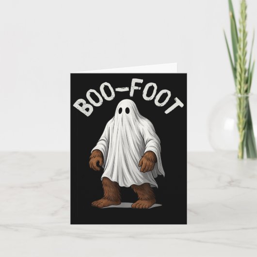 Bigfoot Ghost Kostuum Halloween Boo-foot Sasquatch Kaart (Voorkant)