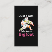 Bigfoot Girl Sasquatch lover Yeti Fan Visitekaartje (Voorkant)