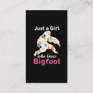 Bigfoot Girl Sasquatch lover Yeti Fan Visitekaartje