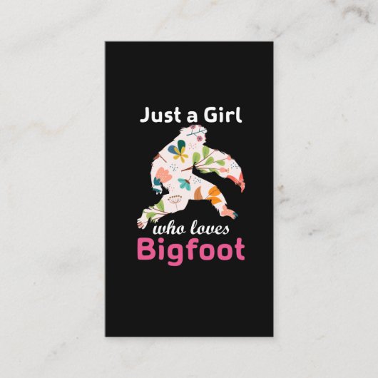 Bigfoot Girl Sasquatch lover Yeti Fan Visitekaartje (Voorkant)
