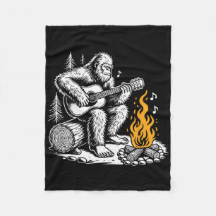 Bigfoot Gitaar spelend Kampeer vuur Moppertje Kamp Fleece Deken
