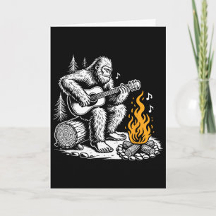 Bigfoot Gitaar spelend Kampeer vuur Moppertje Kamp Kaart