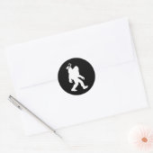 Bigfoot Golf grappig Bigfoot Golfen Ronde Sticker (Envelop)