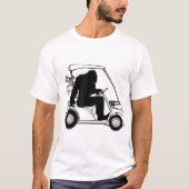 Bigfoot Golf Sasquatch Driving Golf Cart Kleding T-shirt (Voorkant)
