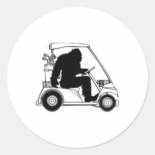Bigfoot Golf T-shirt Ronde Sticker