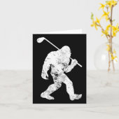 Bigfoot Golfer Sasquatch Funny Mannen Wo Kaart (Gele Bloem)