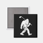 Bigfoot Golfer Sasquatch Funny Mannen Wo Magneet (Voorkant / Achterkant)