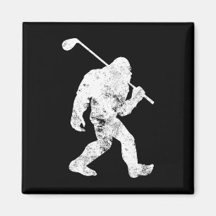 Bigfoot Golfer  Sasquatch Funny Mannen Wo Magneet
