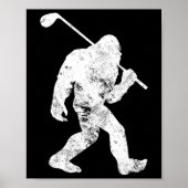 Bigfoot Golfer  Sasquatch Funny Mannen Wo Poster (Voorkant)