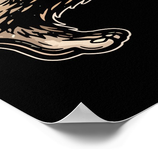 Bigfoot Golfer Stride Poster (Hoek)