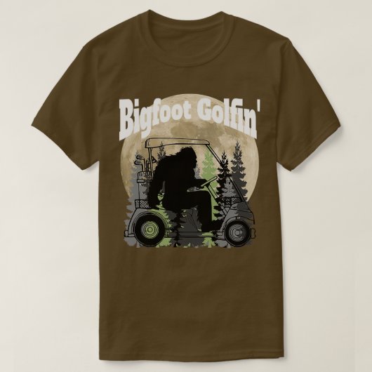 Bigfoot Golfing Golfs Golfer T-shirt (Design voorkant)