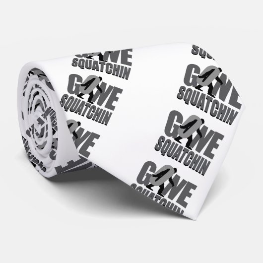 Bigfoot Gone Squatchin Headline Style Stropdas (Opgerold)