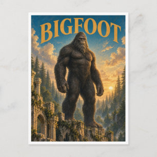 Bigfoot, gotische fantasie monster briefkaart