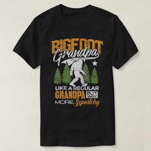 Bigfoot Grandpa T-Shirt Grandfather Sasquatch Yeti (Design voorkant)