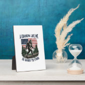 Bigfoot Grandpa Vintage American Flag Shirt Design Fotoplaat (Zijkant)