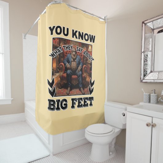 Bigfoot-grap Douchegordijn (In situ)