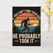 Bigfoot Grappige Disc Golf Sasquatch Frisbee Manne Kaart (Gele Bloem)